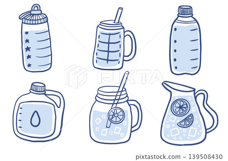 Hydration tracker bottle and water pitcher set Hydration tracker bottle and water pitcher set 139508430