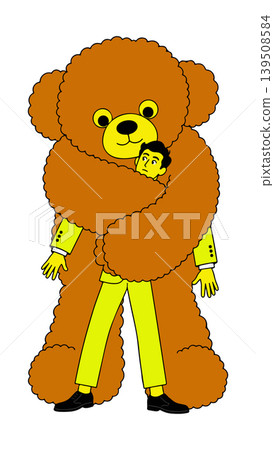 Man in Teddy Bear Costume Man in Teddy Bear Costume 139508584