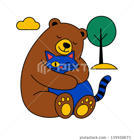 Bear Hugging a Cat 139508673