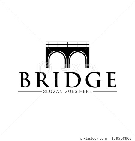 Minimalist bridge logo vector simple icon illustration design on white background Minimalist bridge logo vector simple icon illustration design on white background 139508903
