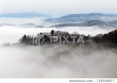 冬季雲海與備中松山城(天空之城)25334 冬季雲海與備中松山城(天空之城)25334 139508917