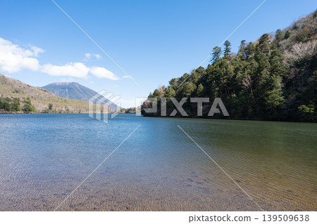 Mount Nantai (Oku-Nikko) as seen from Lake Yunoko Mount Nantai (Oku-Nikko) as seen from Lake Yunoko 139509638