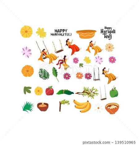happy Hariyali Teej free vector illustration. Hariyali Teej Festival Elements Collection happy Hariyali Teej free vector illustration. Hariyali Teej Festival Elements Collection 139510965