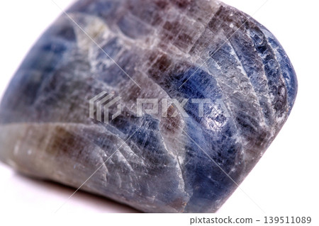Macro mineral stone sapphire on white background 139511089