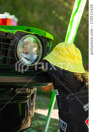 Berlin, Germany - May 2, 2026. Opel GTE detail at Oldtimer Open Air Berlin, Germany - May 2, 2026. Opel GTE detail at Oldtimer Open Air 139511426