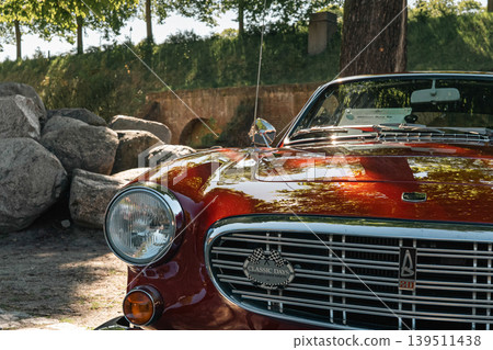 Berlin, Germany - May 2, 2026. Volvo P1800 at Oldtimer Open Air Berlin, Germany - May 2, 2026. Volvo P1800 at Oldtimer Open Air 139511438