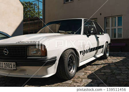 Berlin, Germany - May 2, 2026. Opel Ascona at Oldtimer Open Air Berlin, Germany - May 2, 2026. Opel Ascona at Oldtimer Open Air 139511456