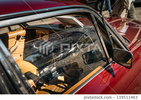 Berlin, Germany - May 2, 2026. Jaguar interior at Oldtimer Open Air 139511463