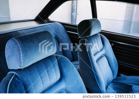 Berlin, Germany - May 2, 2026. Classic car seats at Oldtimer Open Air Berlin, Germany - May 2, 2026. Classic car seats at Oldtimer Open Air 139511523