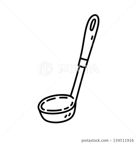 Kitchen ladle isolated on a white background Kitchen ladle isolated on a white background 139511916