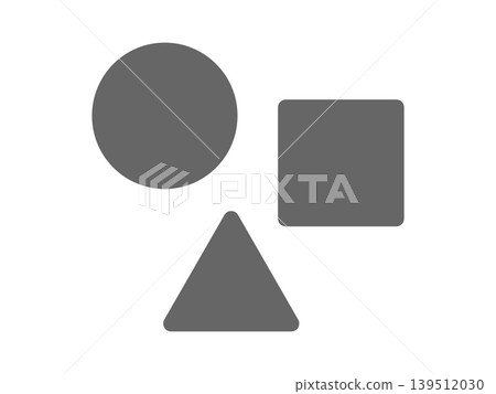 Simple geometric shapes (circles, triangles, squares) illustration set Simple geometric shapes (circles, triangles, squares) illustration set 139512030