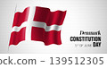 Denmark happy constitution day greeting card, banner with template text vector illustration 139512305