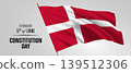 Denmark happy constitution day greeting card, banner vector illustration 139512306