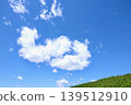 Fresh summer blue sky and steppe 139512910