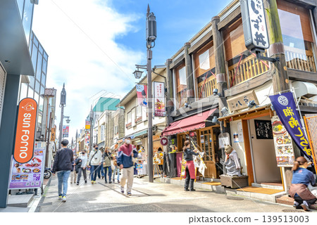 Urban scenery of Kamakura City, Kanagawa Prefecture: Streetscape of Komachi-dori Shopping Street 139513003