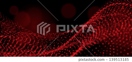 Abstract technology red particles circle wave curve on black background vector Abstract technology red particles circle wave curve on black background vector 139513185