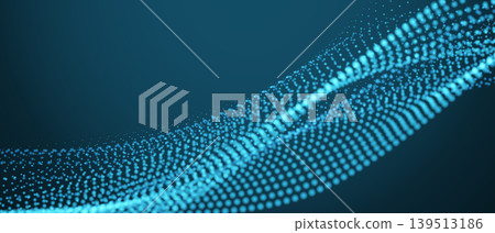 Abstract technology blue particles circle wave curve on blue background vector Abstract technology blue particles circle wave curve on blue background vector 139513186