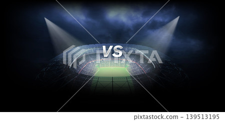 Epic Showdown in a Football Stadium, 3d rendering Epic Showdown in a Football Stadium, 3d rendering 139513195