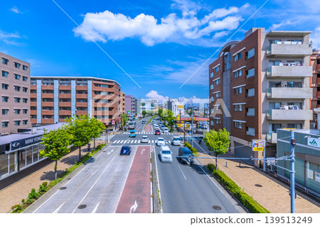 Yokohama cityscape in Japan, overlooking Kitayamada Station on the Yokohama Municipal Subway Green Line Yokohama cityscape in Japan, overlooking Kitayamada Station on the Yokohama Municipal Subway Green Line 139513249