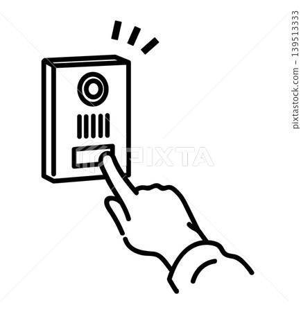 Doorbell_line drawing Doorbell_line drawing 139513333