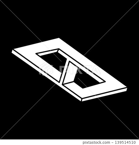 Impossible optical illusion shapes. Optical art object. Geometry. Impossible figures. Impossible optical illusion shapes. Optical art object. Geometry. Impossible figures. 139514510