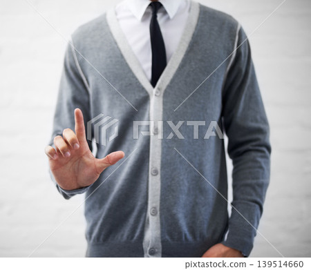 Person, hand and businessman in fashion, loser emoji and sign for mistake, professional and employee. Product placement, marketing geek and pointing as manager and closeup of man in corporate wear Person, hand and businessman in fashion, loser emoji and sign for mistake, professional and employee. Product placement, marketing geek and pointing as manager and closeup of man in corporate wear 139514660