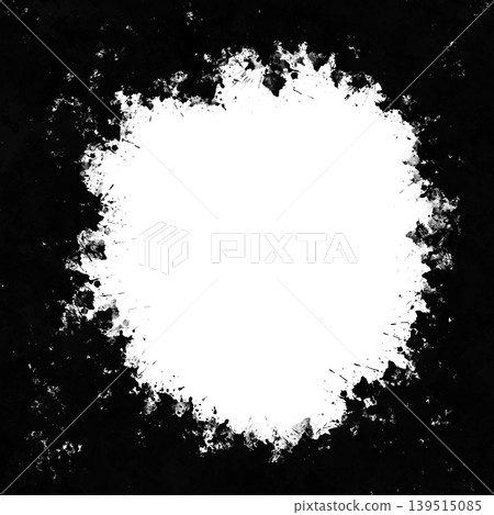 Black watercolor paint, round frame Black watercolor paint, round frame 139515085