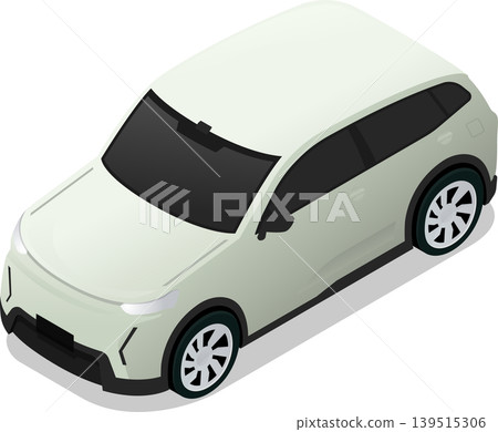 Small EV car stock vector illustration Small EV car stock vector illustration 139515306