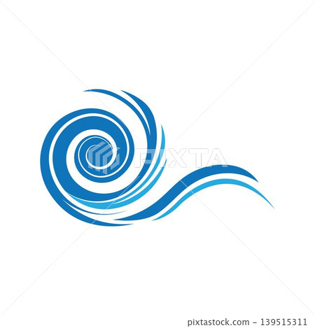Water Wave Icon Logo Template Water Wave Icon Logo Template 139515311