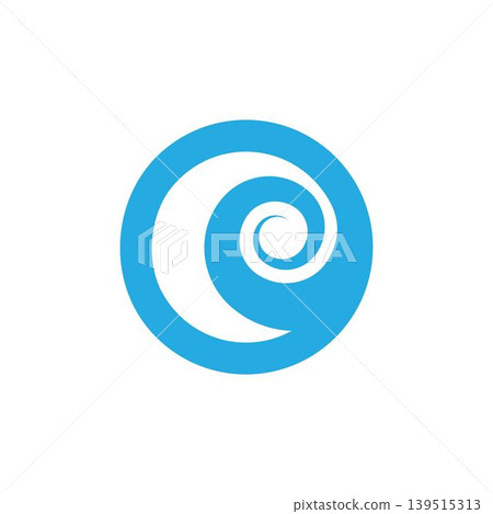 Water Wave Icon Logo Template Water Wave Icon Logo Template 139515313