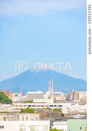 Mount Fuji as seen from Kamakura city Mount Fuji as seen from Kamakura city 139515391