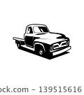 Vintage American car legend. Isolated monochrome vector design. Best for logo, badge, emblem, icon, sticker design. Available in eps 10. 139515616