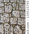 Texture of an old stone path moss plant high-quality photo 139515745
