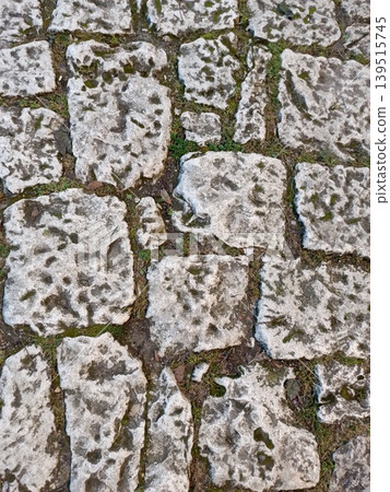 Texture of an old stone path moss plant high-quality photo Texture of an old stone path moss plant high-quality photo 139515745
