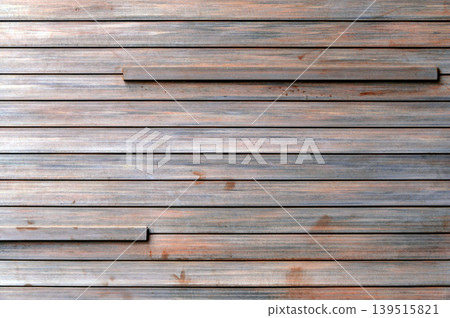 natural brown wooden lath line arrange pattern. for background texture 139515821