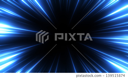 Image with a background effect of blue light-focusing lines frame. Image with a background effect of blue light-focusing lines frame. 139515874