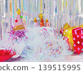 Birthday party decorations and gift background 139515995