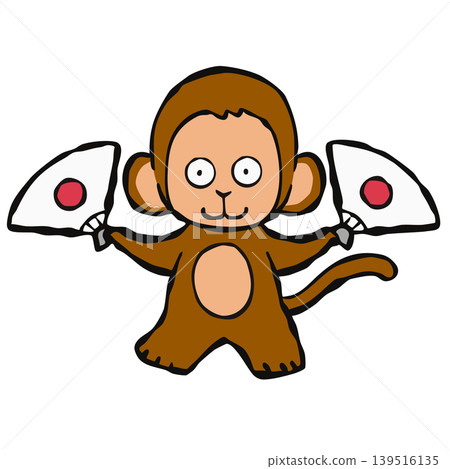 One-point design element: monkey One-point design element: monkey 139516135
