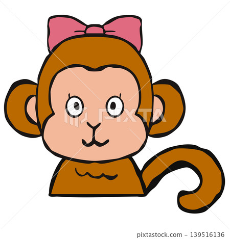 One-point design element: monkey One-point design element: monkey 139516136