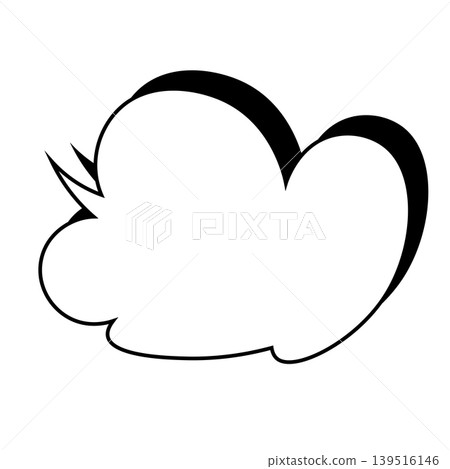 簡單的雲朵形對話框插圖素材(白色背景) 簡單的雲朵形對話框插圖素材(白色背景) 139516146