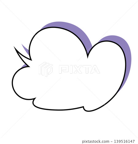 簡單的雲朵形對話框插圖素材(白色背景) 簡單的雲朵形對話框插圖素材(白色背景) 139516147