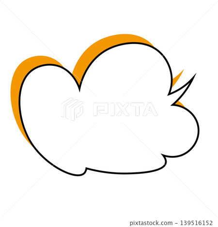 簡單的雲朵形對話框插圖素材(白色背景) 簡單的雲朵形對話框插圖素材(白色背景) 139516152