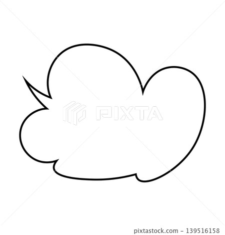 簡單的雲朵形對話框插圖素材（白色背景） 139516158