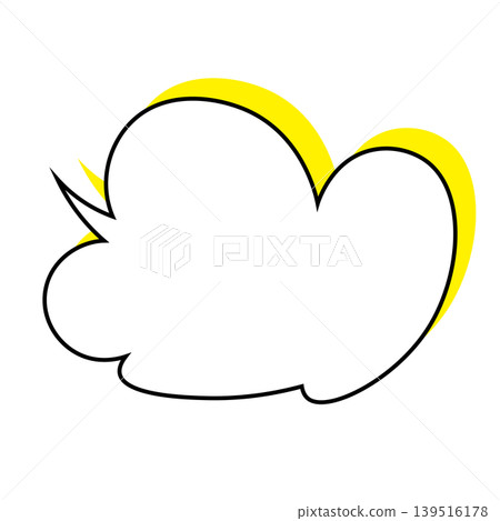 簡單的雲朵形對話框插圖素材（白色背景） 139516178