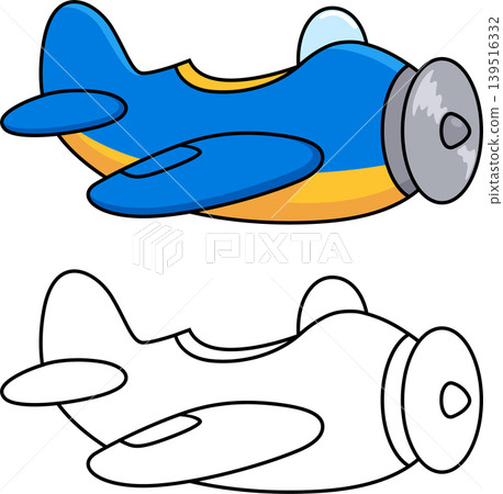 Cute cartoon airplane drawing Cute cartoon airplane drawing 139516332