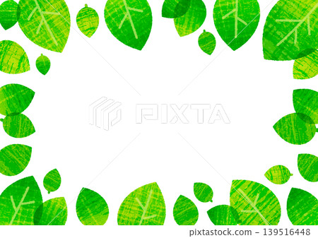Crayon-style leaf frame Crayon-style leaf frame 139516448