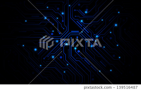 Abstract technology blue circuit mainboard computer futuristic background vector illustration. Abstract technology blue circuit mainboard computer futuristic background vector illustration. 139516487