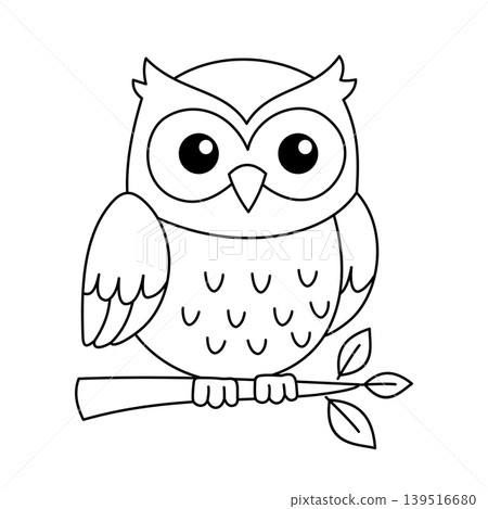 coloring book cartoon owl vector coloring book cartoon owl vector 139516680