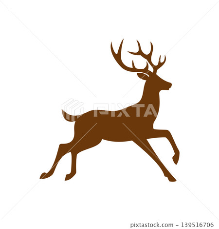 Deer Head Emblem Logo Illustration Vector Template Deer Head Emblem Logo Illustration Vector Template 139516706