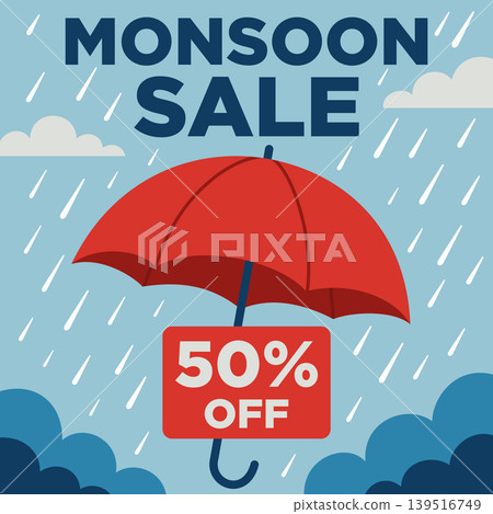 Monsoon Sale Illustration Vector Template Monsoon Sale Illustration Vector Template 139516749